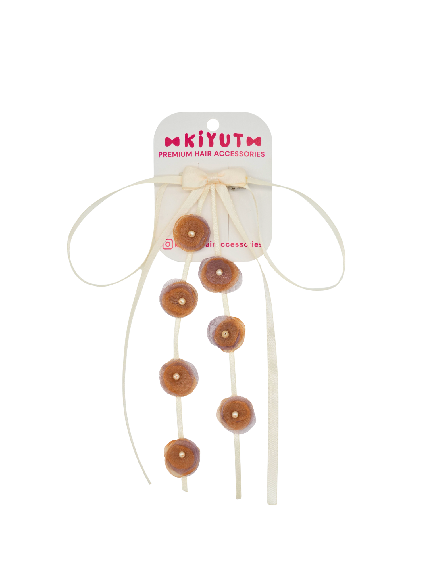Long Bow Clip – Cream