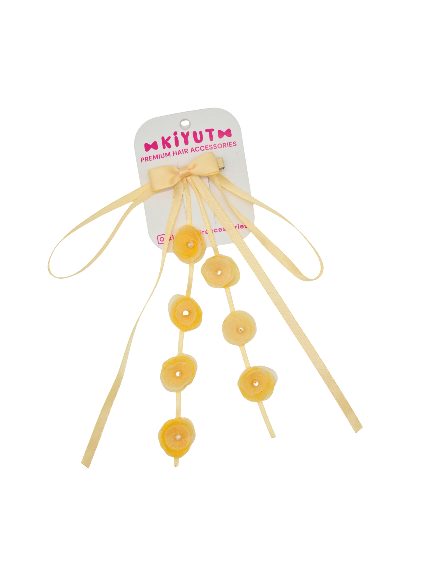 Long Bow Clip –  Yellow