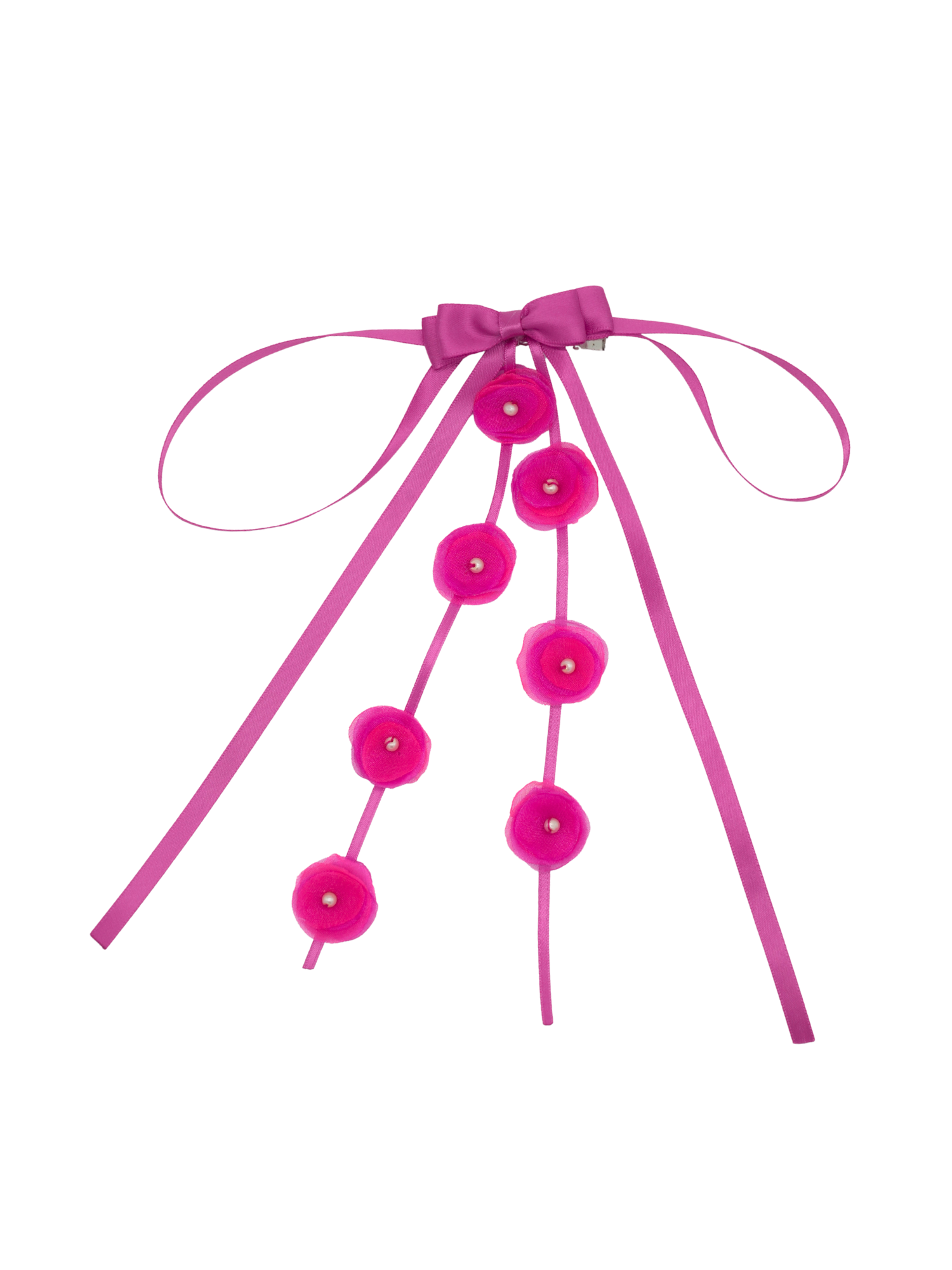 Long Bow Clip – Fuchsia