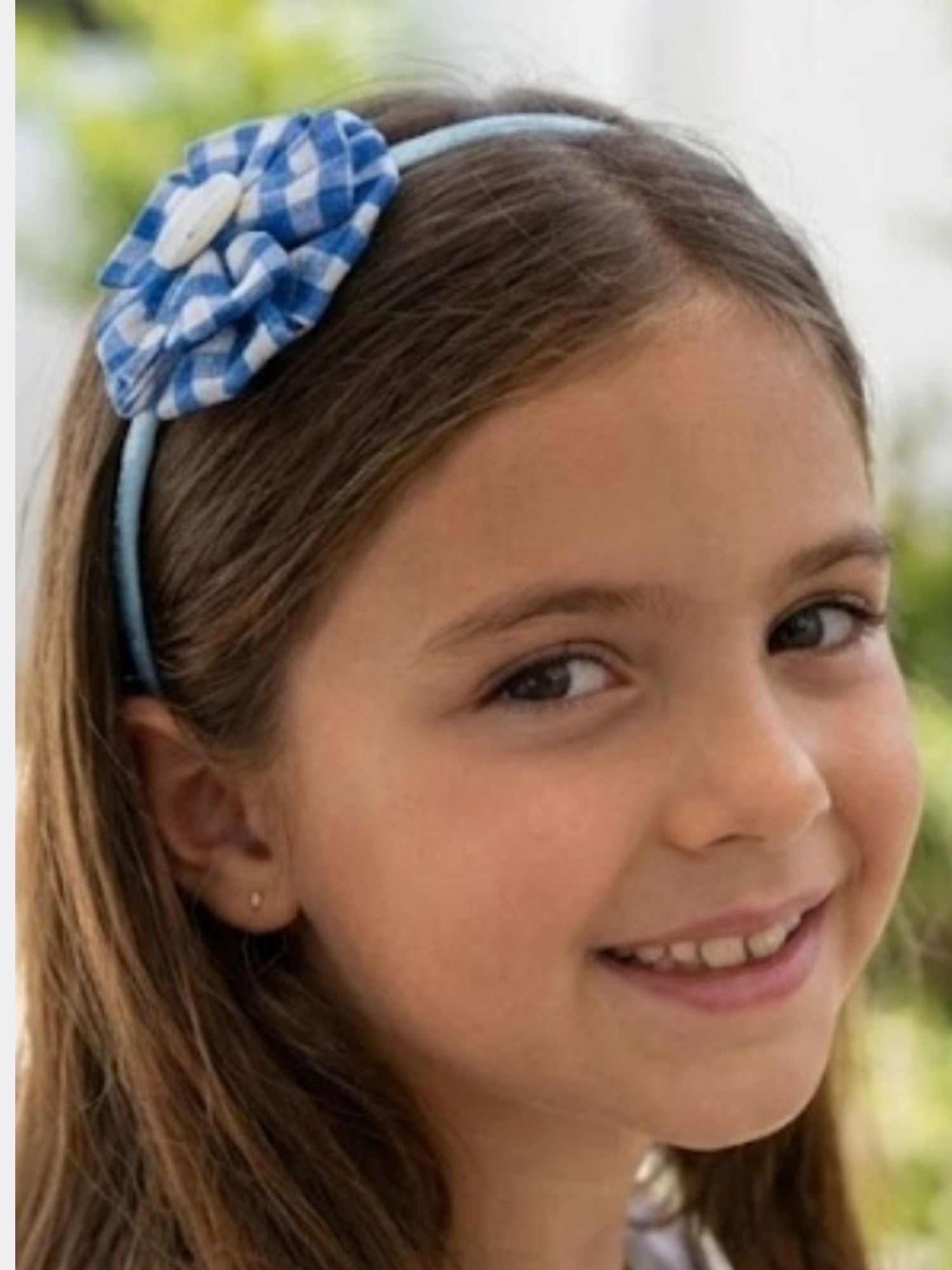 Check Flower Headband