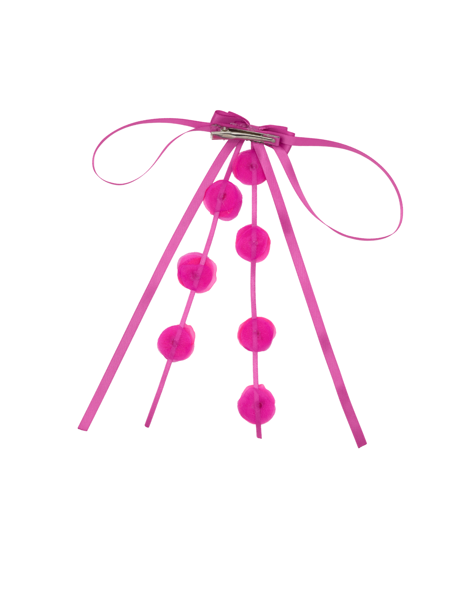 Long Bow Clip – Fuchsia