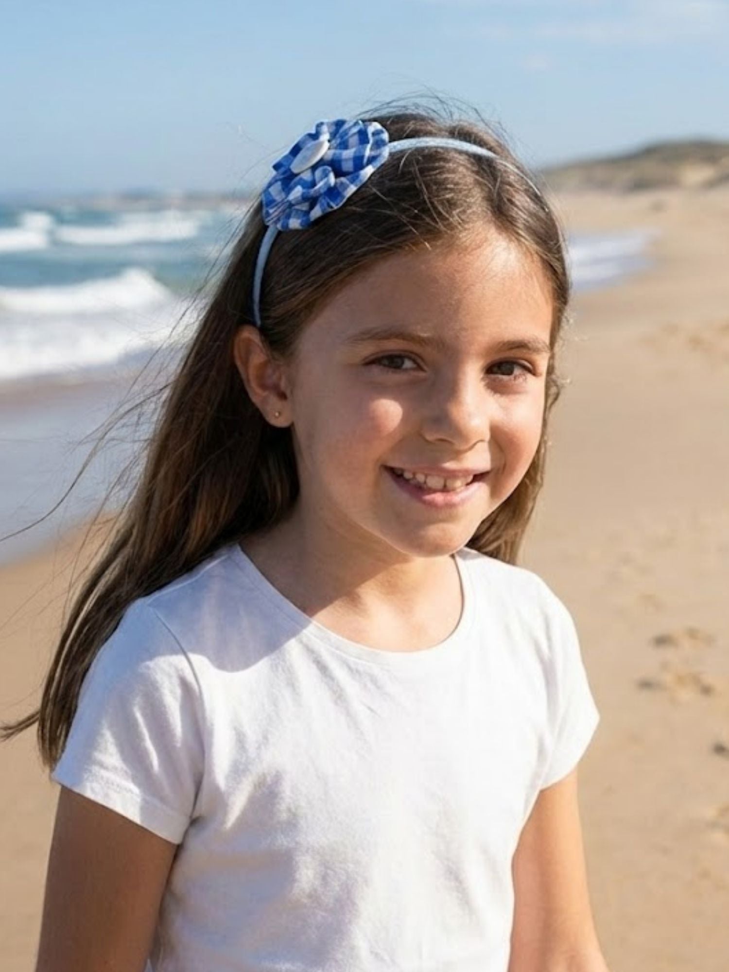 Check Flower Headband