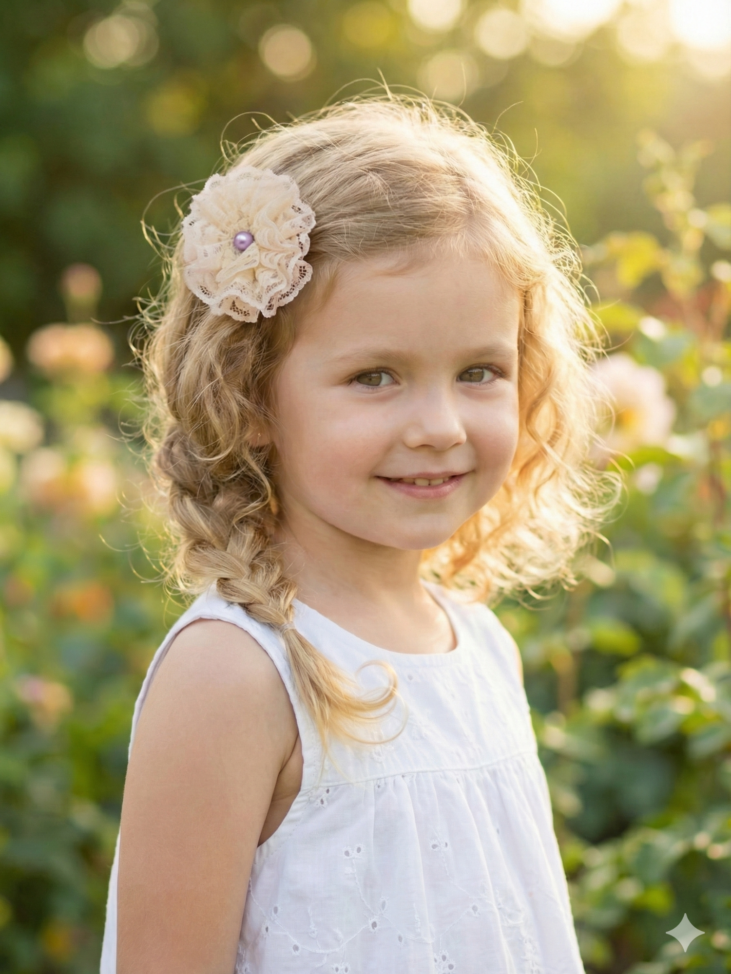 Lace Bloom Clip Set, Pack of 2