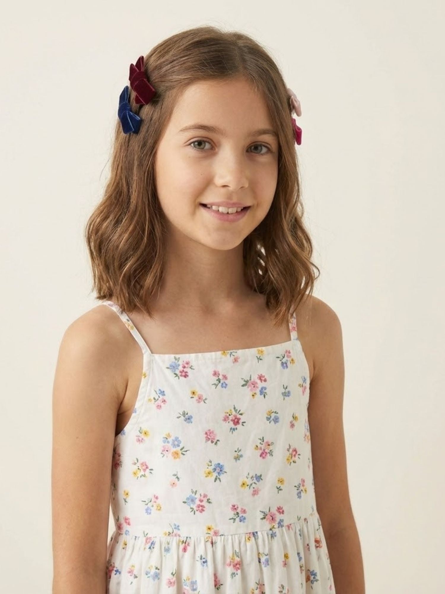 Velvet Bow Clips, Pack of 5