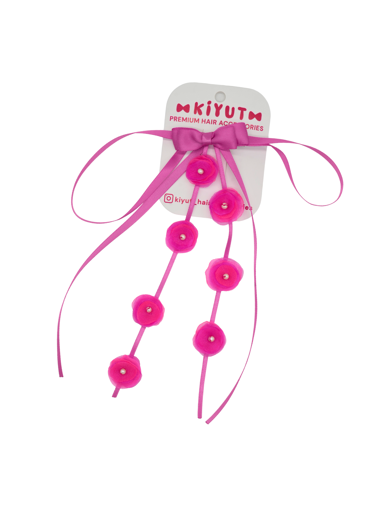 Long Bow Clip – Fuchsia