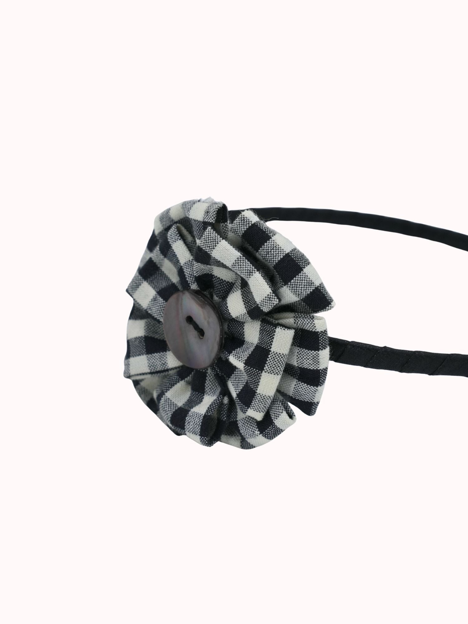 Check Flower Headband