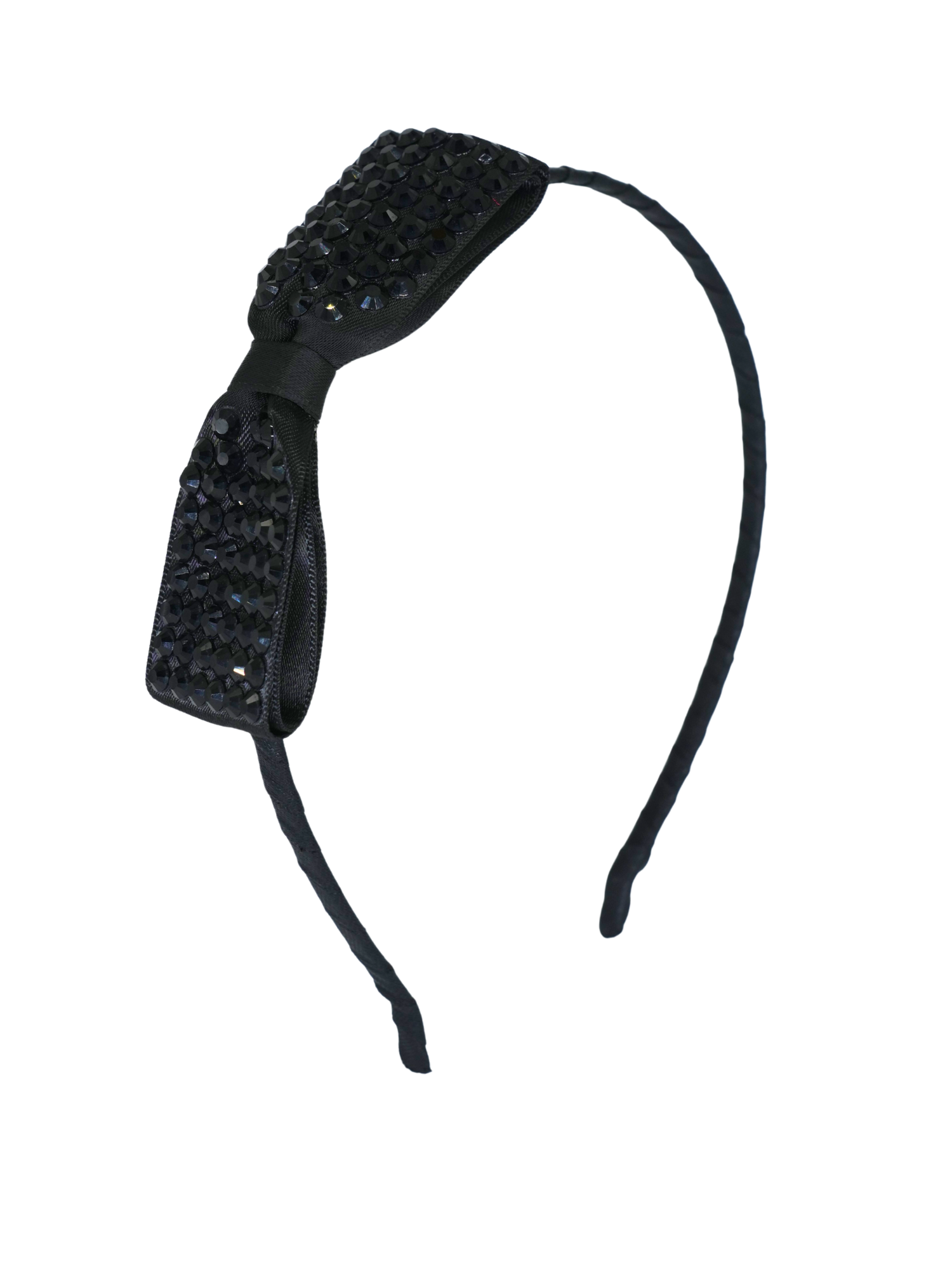 Black Jeweled  Bow Headband