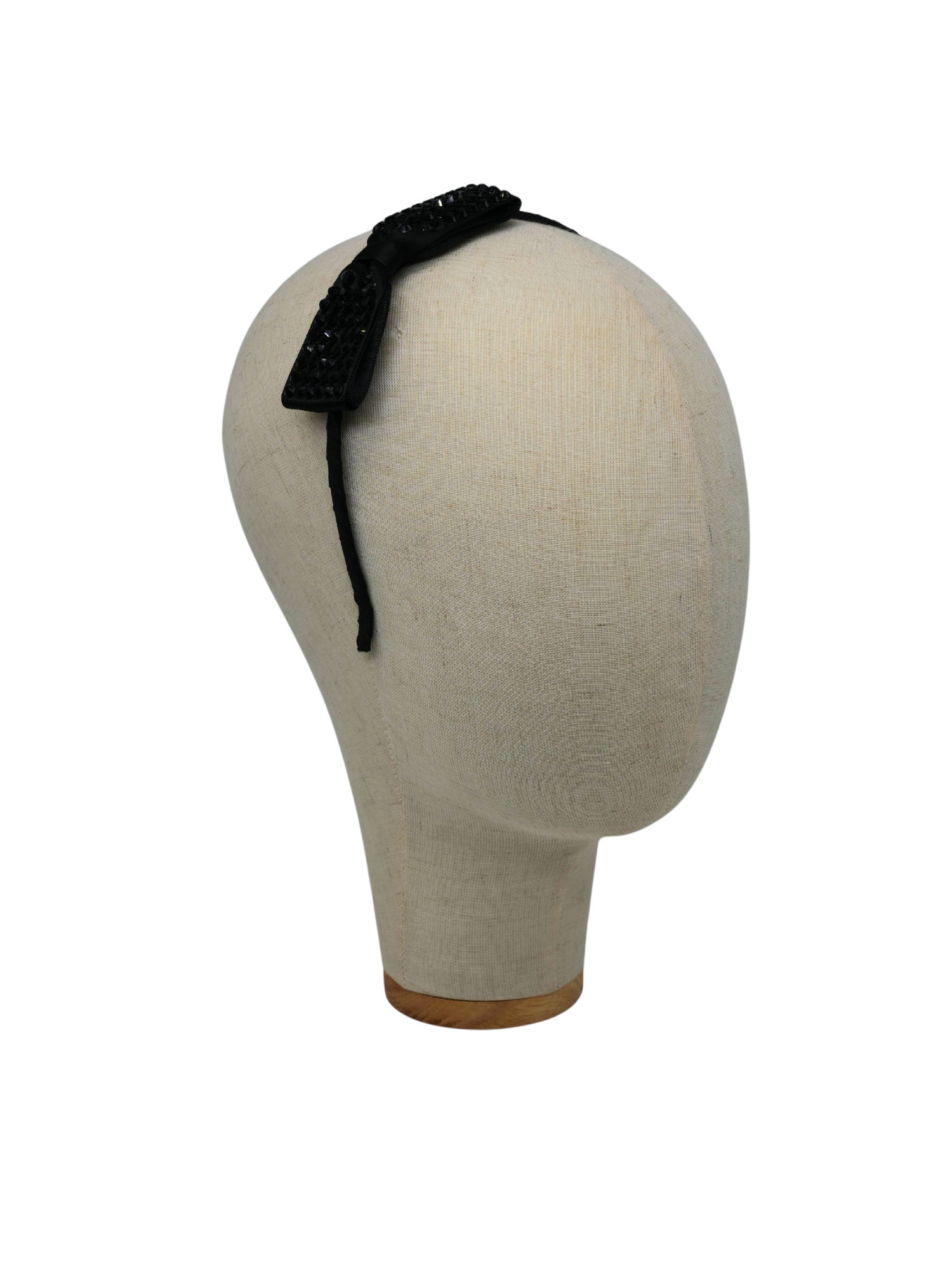 Black Jeweled  Bow Headband