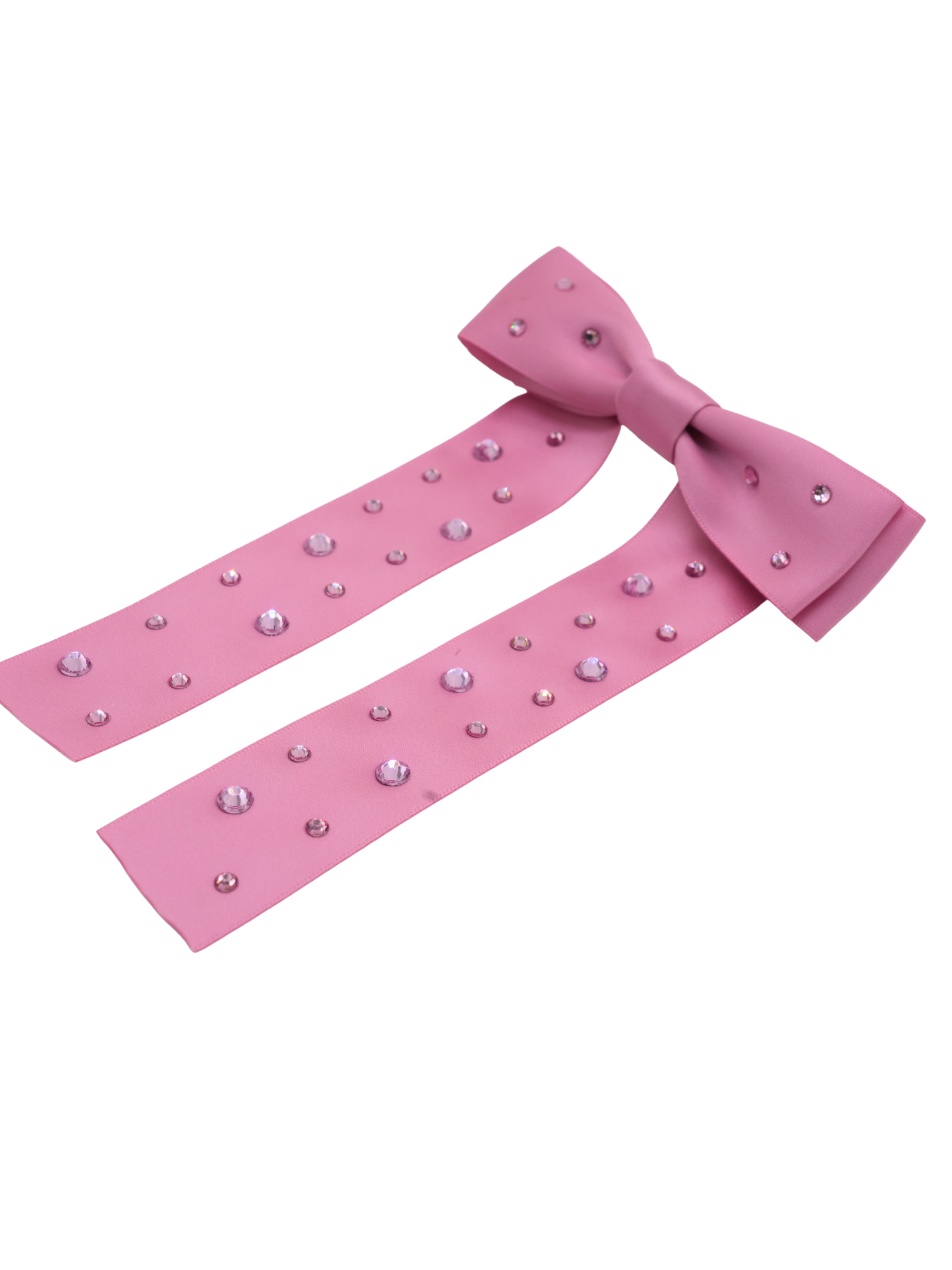 Pink Rhinestone Bow Clip