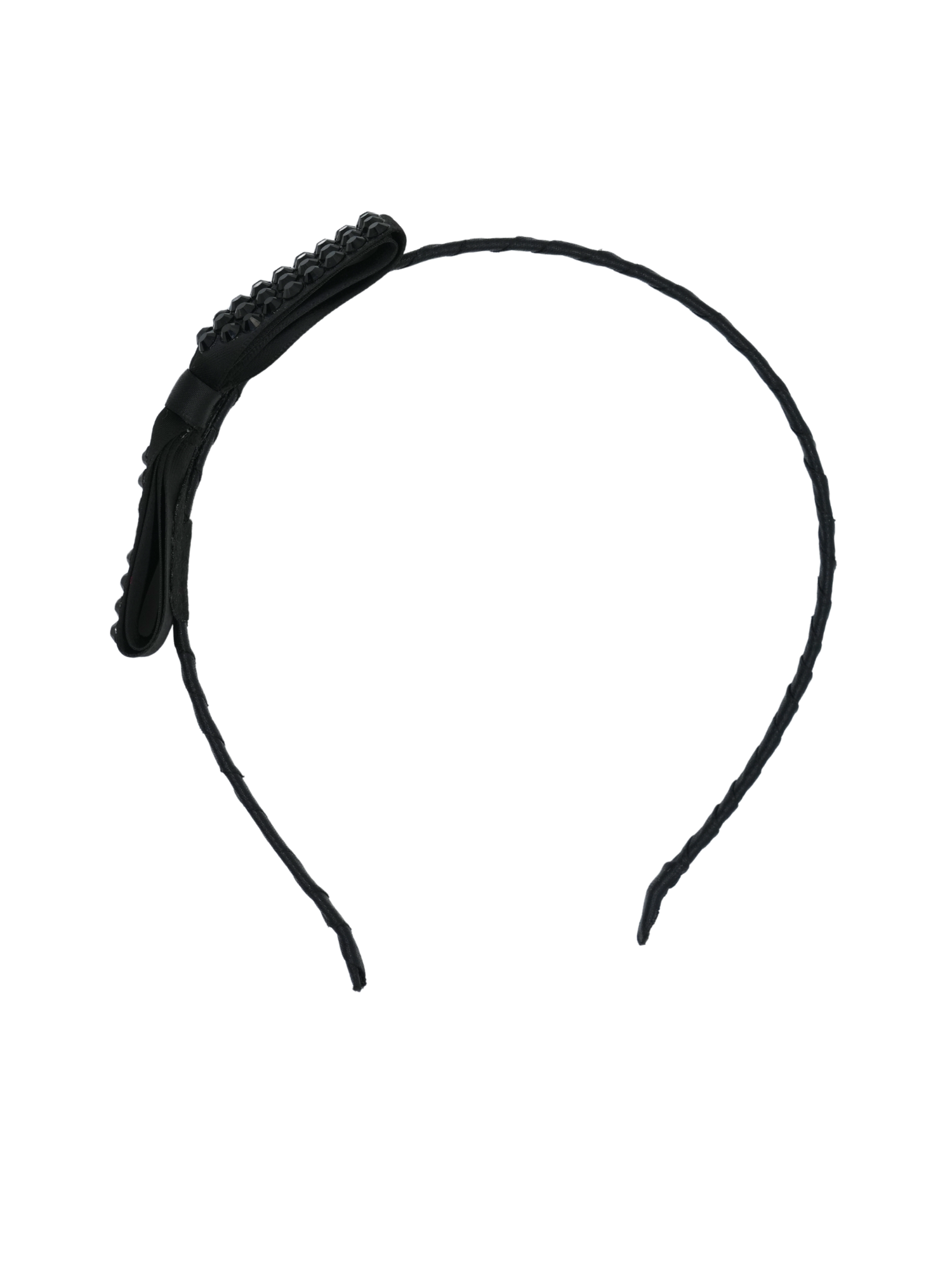 Black Jeweled  Bow Headband