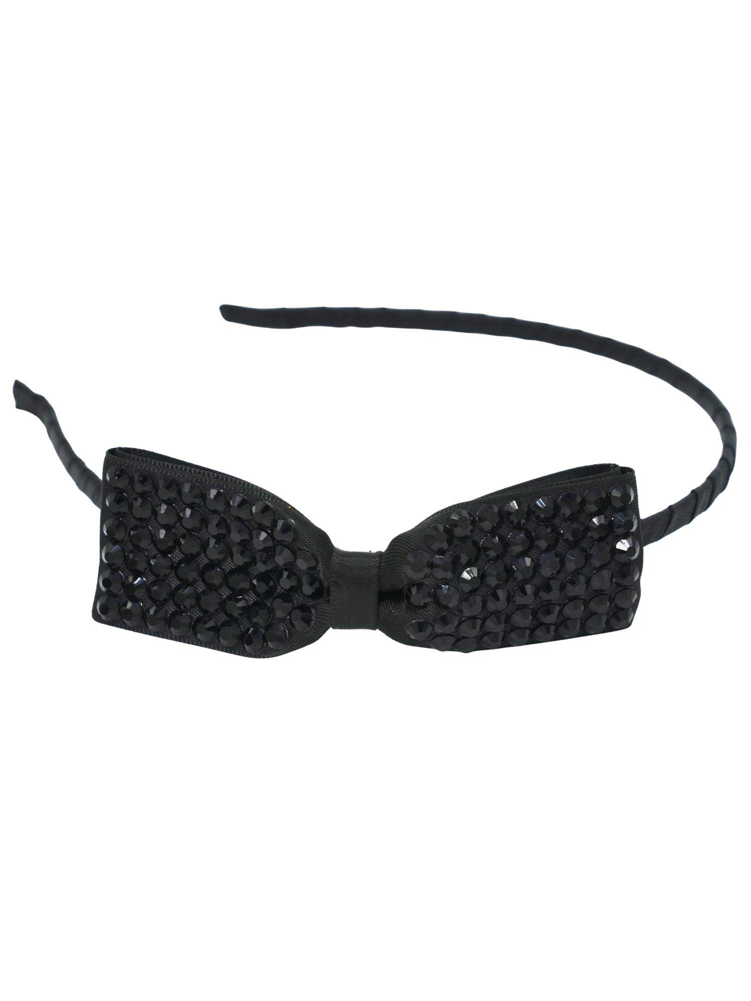 Black Jeweled  Bow Headband