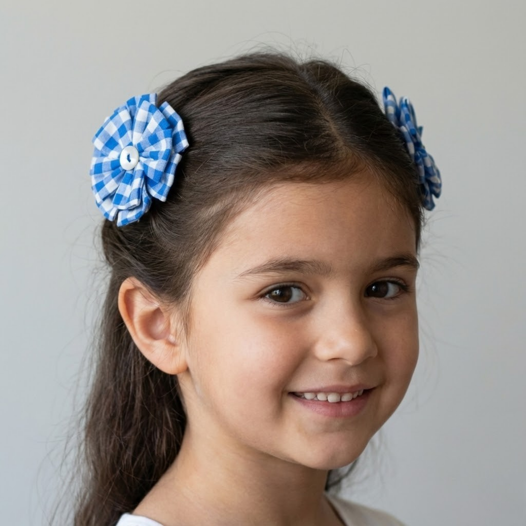 Set of Two Blue Hair Clips