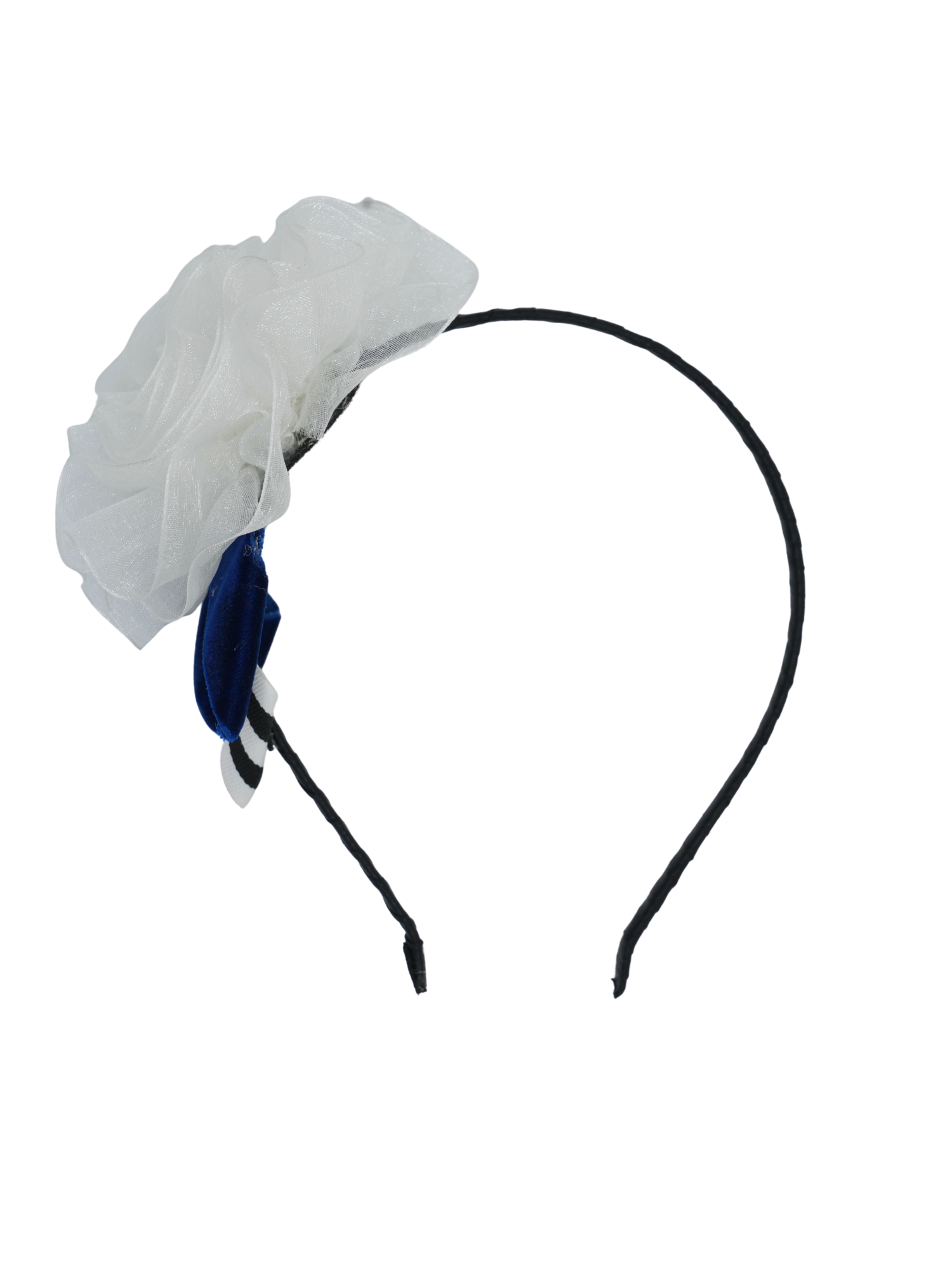 White organza layered flower Headband