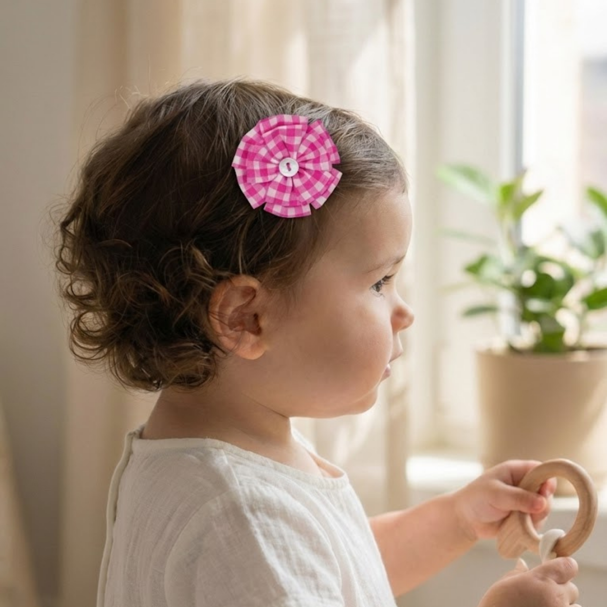 Set of Two Pink Hair Clips