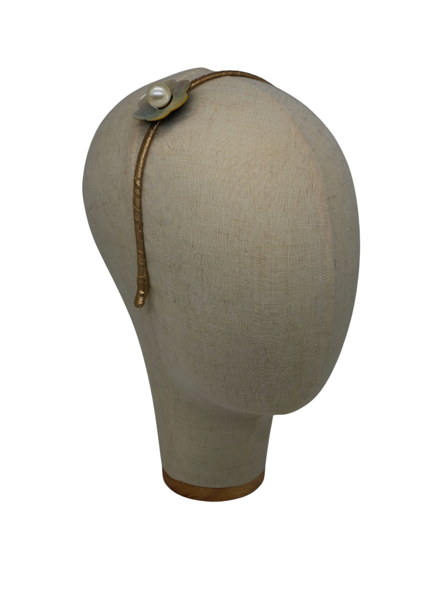 Pearl Flower Skinny Headband